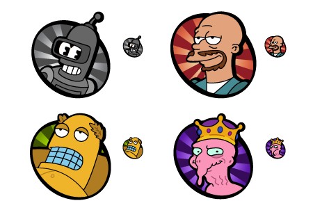 Icone gratuite du cartoon Futurama, icones du film