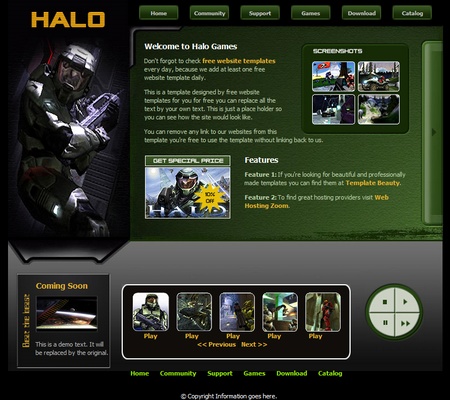 Template, kit graphique gratuit jeu vidéo Halo