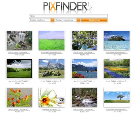 Site pixfinder.net recherche fond d'écran wallpaper
