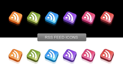 Icone gratuite flux rss cube 3d