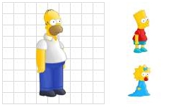 Icone Simpson Homer Bart Marge