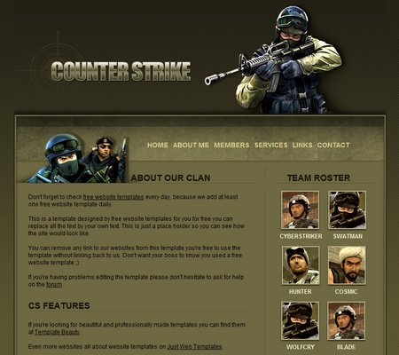 Template, kit graphique gratuit jeu vidéo Counter strike